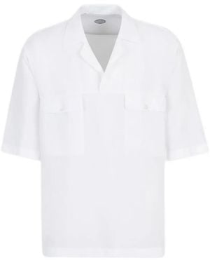 Vincenzo Di Ruggiero Camp-Collar Flap-Pocket T-Shirt - White