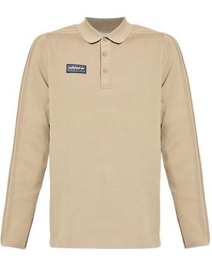 adidas Ravensworth Spzl Long-Sleeved Polo Shirt - Natural