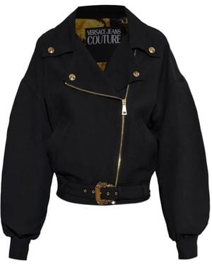 Versace Jeans Couture Button Belted Jacket - Black