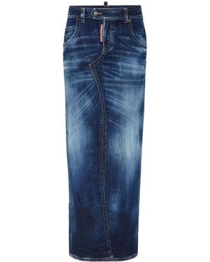 DSquared² Denim Maxi Skirt - Blue