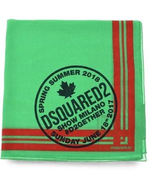 DSquared² Logo-Print Scarf - Grün