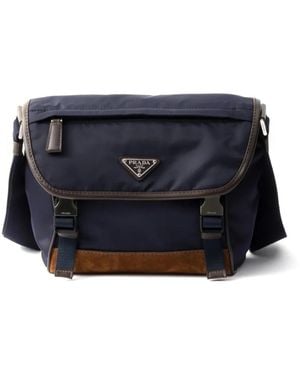 Prada Borsa A Spalla Piccola Re-Nylon - Blu