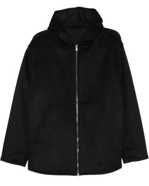 Eraldo Hooded Zip-Up Jacket - Black