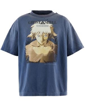 SAINT Mxxxxxx Graphic-Print T-Shirt - Blue