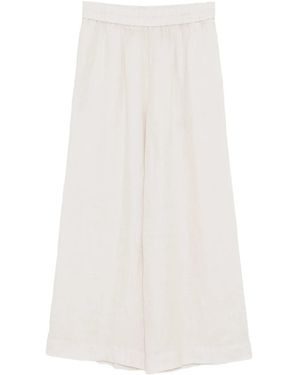 James Perse Linen Wide-Leg Pants - White