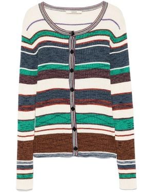 ODEEH Gestreifter Cardigan - Blau