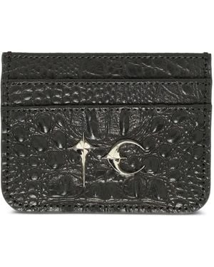 THUG CLUB Crocodile Card Holder - Black