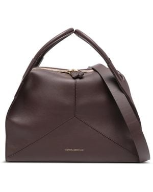 Victoria Beckham Plié Leather Tote Bag - Brown