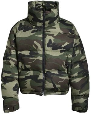 BREATH Camouflage Padded Jacket - Green