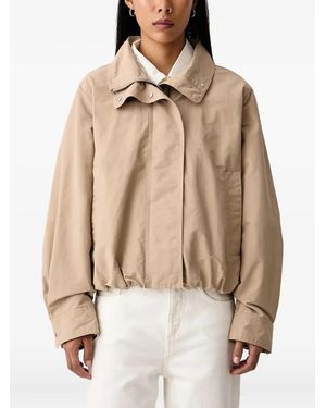 Marc O' Polo High-Neck Zip-Up Bomber Jacket - Natural