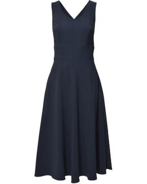 Aspesi Vestido midi con cuello en V - Azul