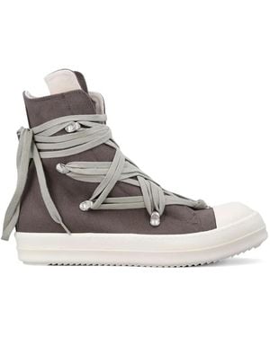 Rick Owens Lace-Up High-Top Trainers - White