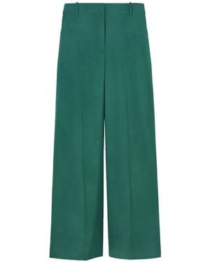 Psophia Wide-Leg Tailored Palazzo Trousers - Green