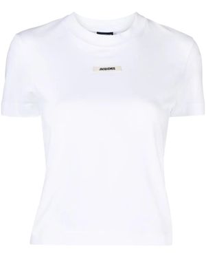 Jacquemus T-Shirt With Logo Patch - White