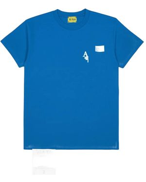 Al Ain Graphic-Print Cotton T-Shirt - Blue
