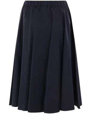 Aspesi Cotton Midi Skirt - Blue