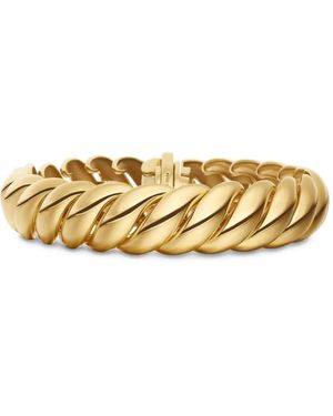 David Yurman 18Kt Sculpted Cable Gelbgoldarmband Mit Diamanten 14Mm - Mettallic