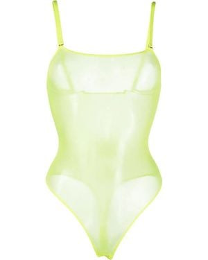Maison Close Corps À Corps Neon Body Met String-Design - Geel