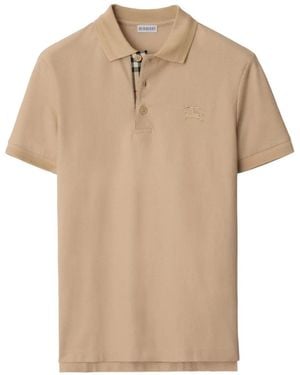 Burberry Polo En Coton - Natural