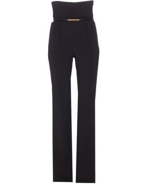 Elisabetta Franchi Chain-link belted pants - Blau