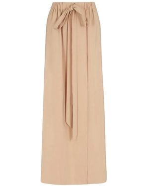 Giorgio Armani Jupe Longue À Taille Nouée - Natural