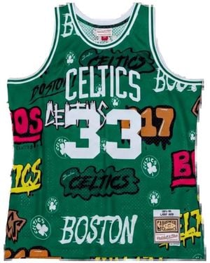 Mitchell & Ness Larry Bird Boston Celtics Slap Sticker Swingman Tank Top - Green