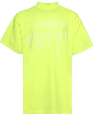 Balenciaga Graphic-Print T-Shirt - Yellow
