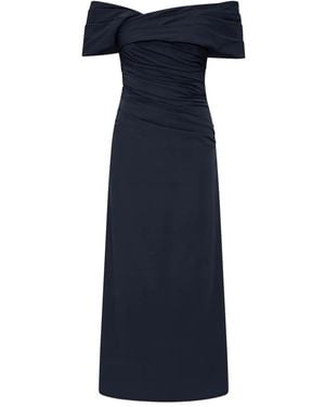 Rachel Gilbert Vestido Gale con hombro descubierto - Azul