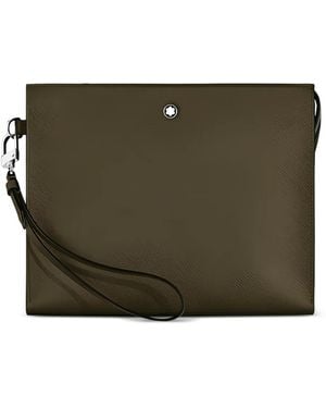Montblanc Clutch Con Logo - Verde