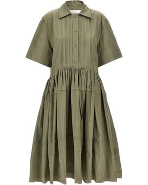 Jil Sander Button Front Blouse Dress - Green