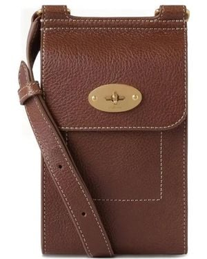 Mulberry Kuriertasche mit Lederbesatz - Braun