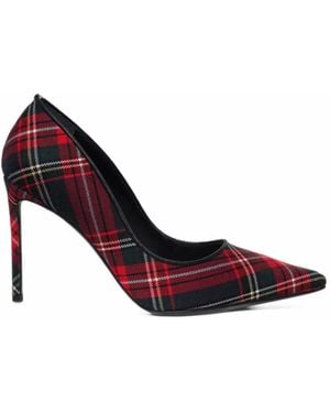 Ginissima Zurra Tartan Court Shoes - Purple