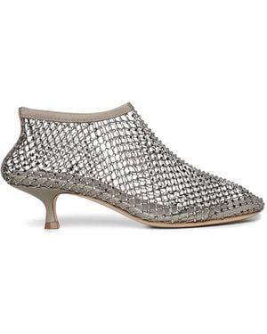 Christopher Esber Minette Crystal-Embellished Mesh Pumps - White
