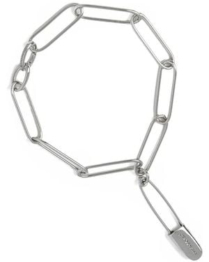 Undercover Safety Pin Chain Bracelet - White