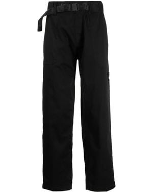 Calvin Klein Belted Straight-Leg Trousers - Black