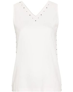 Fabiana Filippi Blusa Con Scollo A V - Bianco