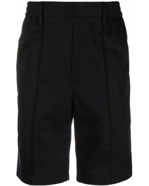 Ami Paris Black Elasticated Bermuda Shorts