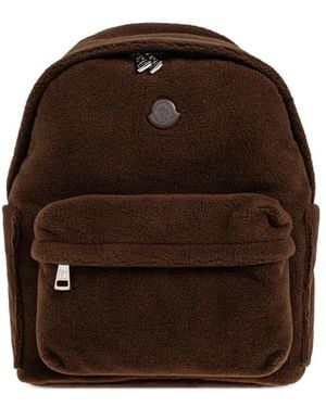 Moncler フリース バックパック - ブラウン