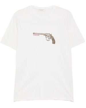 Sartoria Tramarossa Gun-Graphic T-Shirt - White