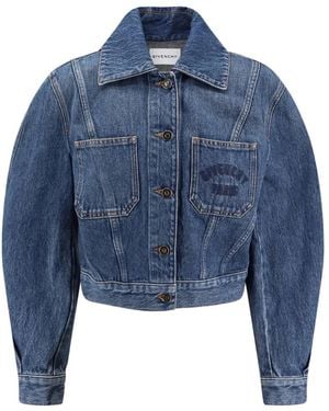 Givenchy Cropped Denim Jacket - Blue
