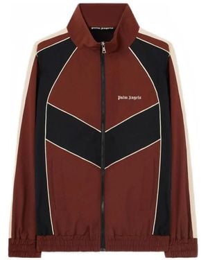 Palm Angels Hollywood Colour-Block Windbreaker - Red