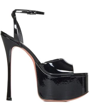 AMINA MUADDI Sandales Aya 155 Mm À Plateforme - Noir