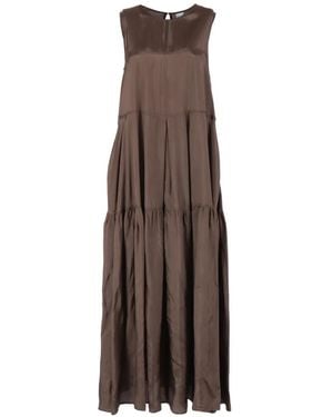 Aspesi Gathered Dress - Brown