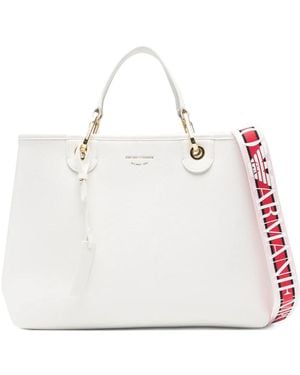Emporio Armani Top-Handle Tote Bag - White
