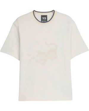 Wales Bonner X Y-3 Graphic-Print Cotton T-Shirt - White