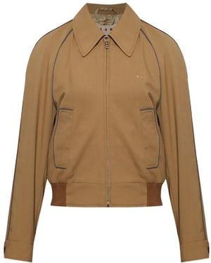Marni Wool Bomber Jacket - Natural