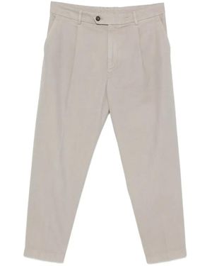 Eleventy Pleated-Detail Pants - White