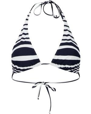 Jean Paul Gaultier Striped Morphing Bikini Top - Blue
