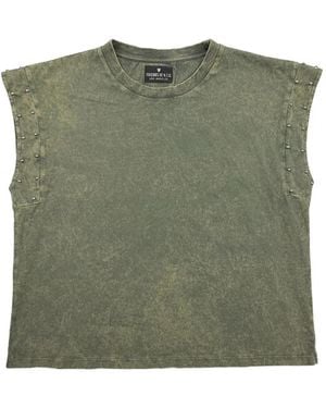 HTC Studded Relaxed-Fit T-Shirt - Green