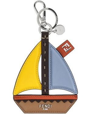 Fendi Boat-Shaped Keyring - Blue